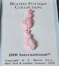 DESTASH: 4 Vintage Beatrix Potter Pink Rabbit Shaped Plastic Buttons (Rare Find) - Image 2