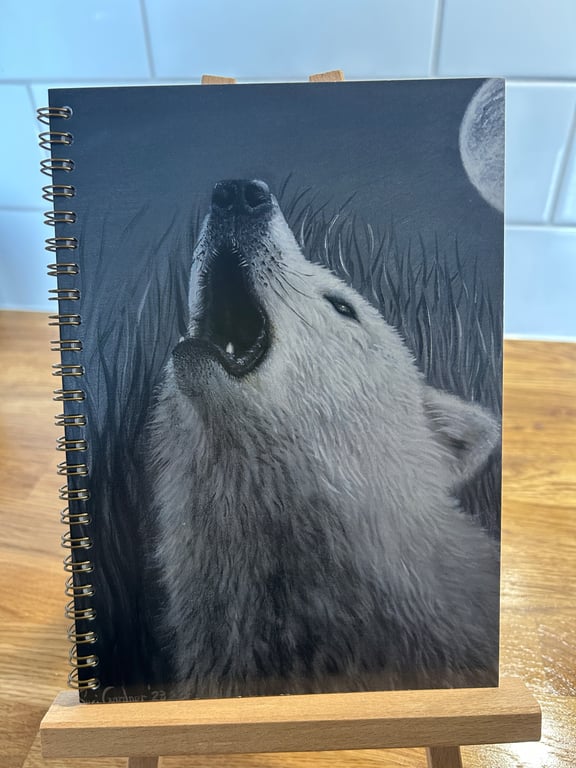 A5 Wolf Notebook or Sketchbook (Blank inside)