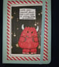 Quirky art worry monster A6 lined hardbacked notebook, anxiety, journal,