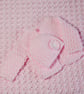 Handcrafted Cosy Pink Cardigan and Hat Set with Detachable Pom Pom for Baby Girl - Image 4