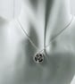 Sterling Silver Pebble Necklace with Bluebells - Image 5