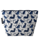 Makeup bags blue cats on white  - Image 2