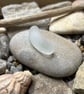 Large sculpted, frosted Sea glass - Organic curved form - Seaham beach glass