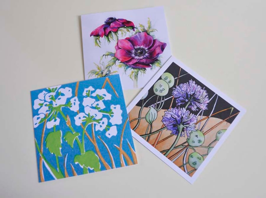 Gardeners greeting cards - (Pack of three) - Blank.