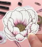 Peony Sticker - Eco Friendly Vinyl Flower Sticker  - Image 2