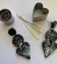 Bespoke Quality Heart Splash Earrings - Image 2