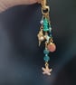 Gold nautical themed beaded bag charm  - Image 2
