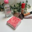 Reusable Bamboo Towelling Face Pads Pack of 7 - Red Abstract Floral
