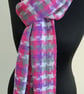 Pink handwoven scarf - Image 6