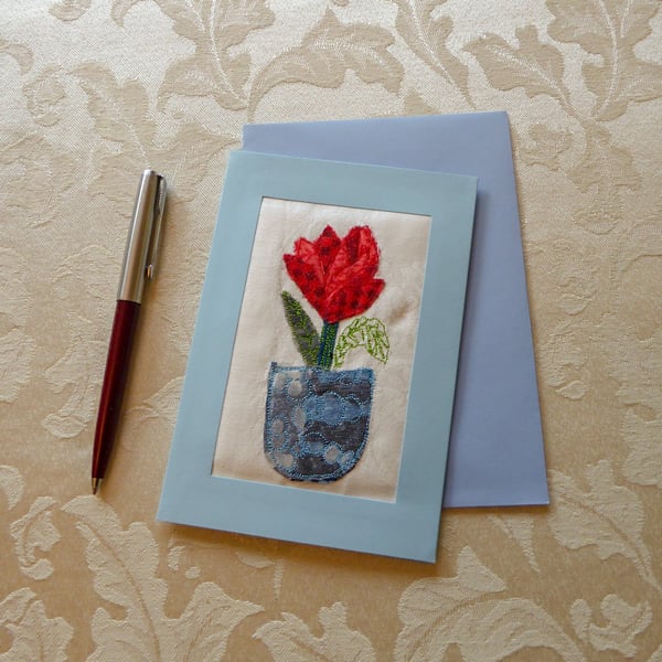 Individually Hand Crafted Textile Blank Card