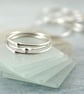 Stacking Ring Set - Silver Stacking Rings - Elegant Set of 5 Stackable Rings - Image 4