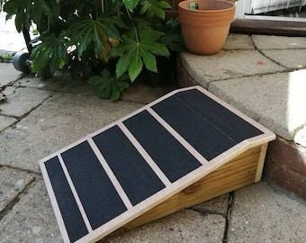 16cm H x 40cms W x 60cms L. Back DoorPatio Ramp, Wide top Non-Slip Ramp