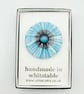 Fused Glass Blue and White Flower Brooch - Image 6