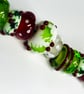 Handmade Christmas lamp work glass beads - Image 2