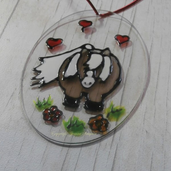  With love Pony sun catcher decoration. Mother's Day gift