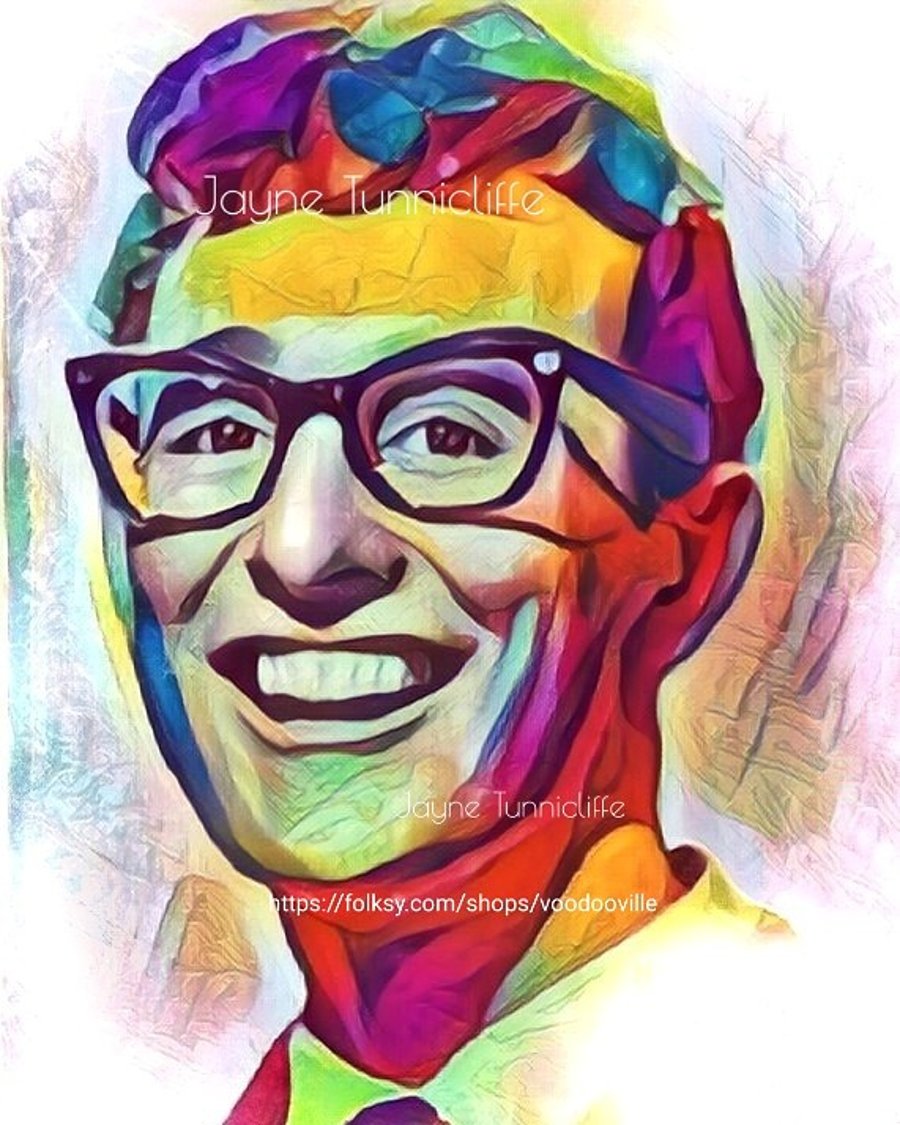 Buddy Holly 11 x 8 inches art print - Well Alright