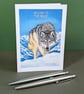 Return of the Wolf Art Card: Blank or Personalised A6-Size Greetings Card - Image 3