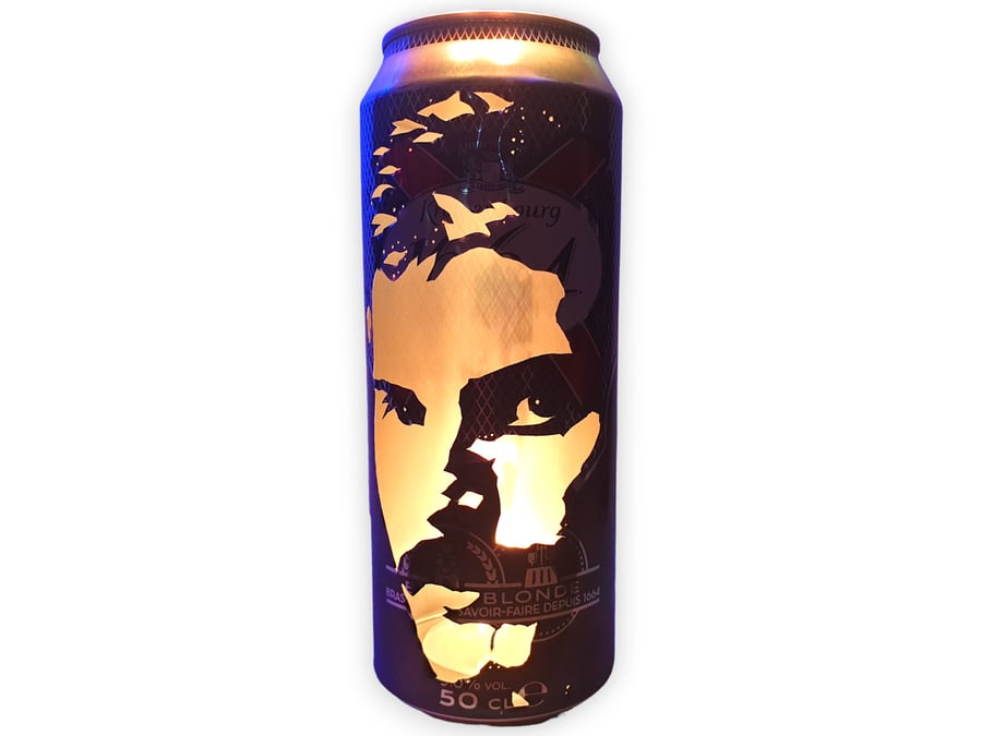 Freddie Mercury Beer Can Lantern! Queen, Bohemian Rhapsody Pop Art Portrait Lamp