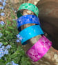 Green aluminium ginkgo cuff. - Image 4