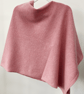 Lambswool knitted poncho - calamine pink