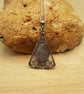 Filigree Triangle Black Onyx Pendant necklace. December Birthstone - Image 3
