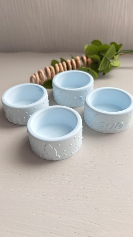 Blue Tea light Holder – Candle Holder - Minimalist Decor