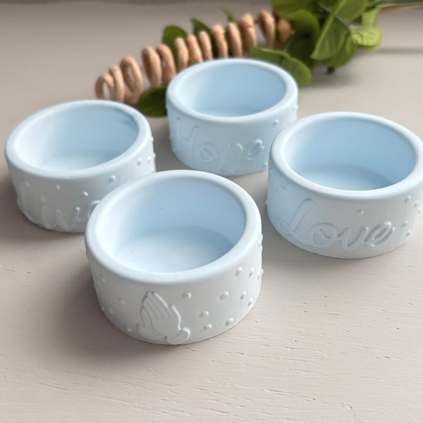 Blue Tea light Holder – Candle Holder - Minimalist Decor