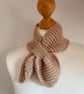 Hand knitted Ascot scarf wine