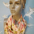 Peony print infinity scarf 