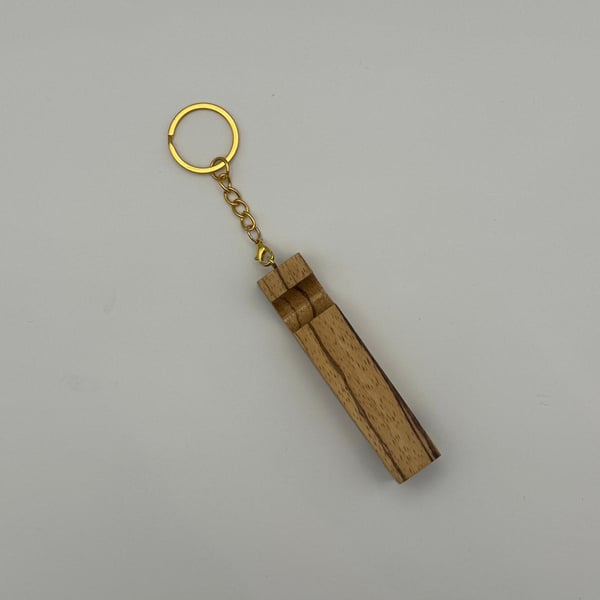 Keyring Phone Holder - Zebrano