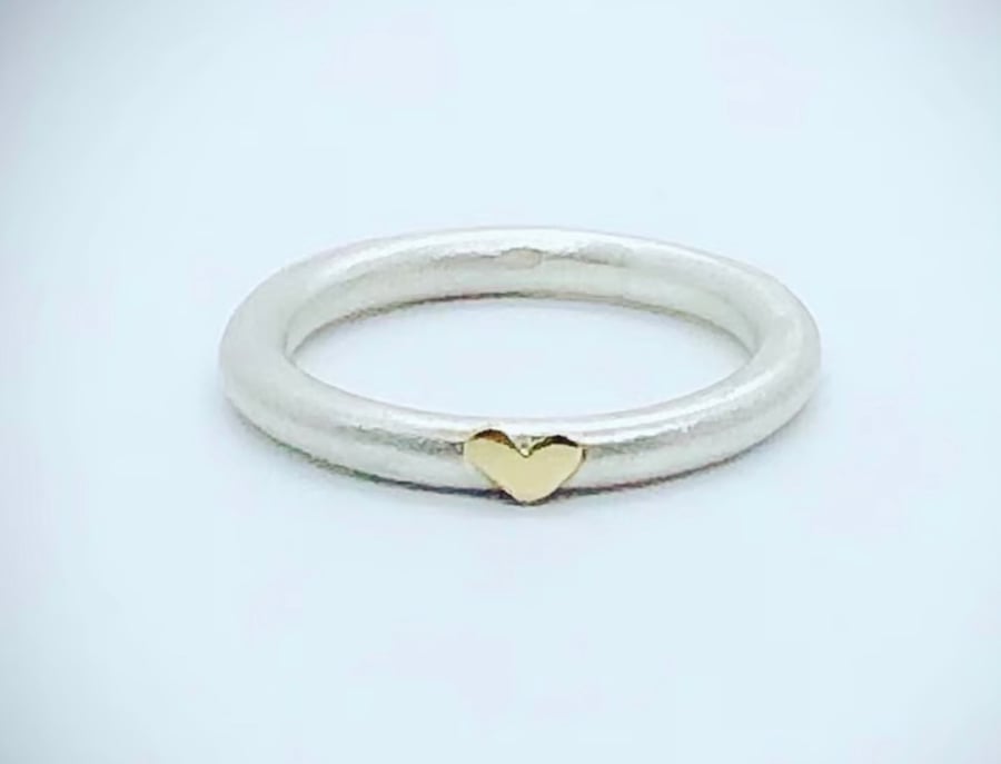 Heart  Ring, gold heart ring, halo heart ring, valentines gift, love token,  
