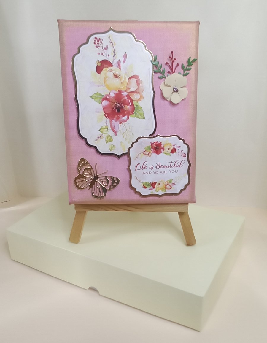 Mixed Media Canvas, Life Is Beautiful 