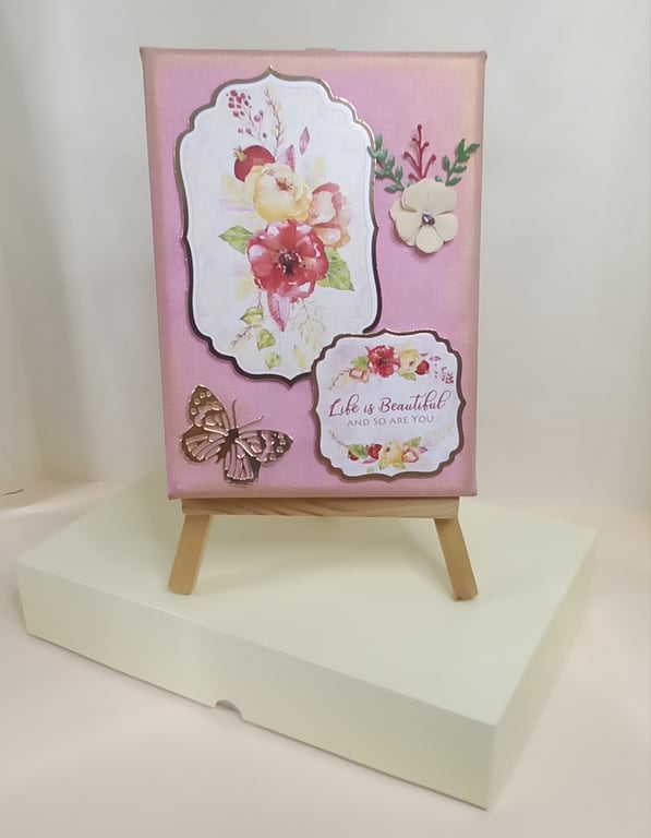 Mixed Media Canvas, Life Is Beautiful 