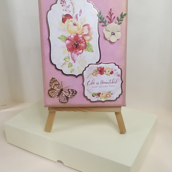 Mixed Media Canvas, Life Is Beautiful 