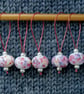 Lampwork Stitch Markers - Tropical Punch - Image 3
