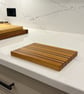Iroko Chopping Board - Walnut Beech detail Serving Kitchen Board - Image 8