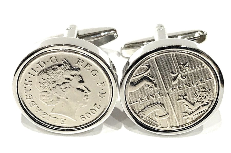 Premium 2010 11th Anniversary Steel Wedding Anniversary coin cufflinks