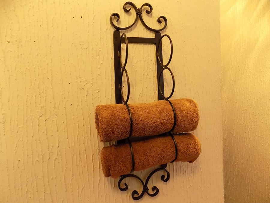 Towel Storage Rack.....................Wrought Iron (Forged Steel) Crafted in UK