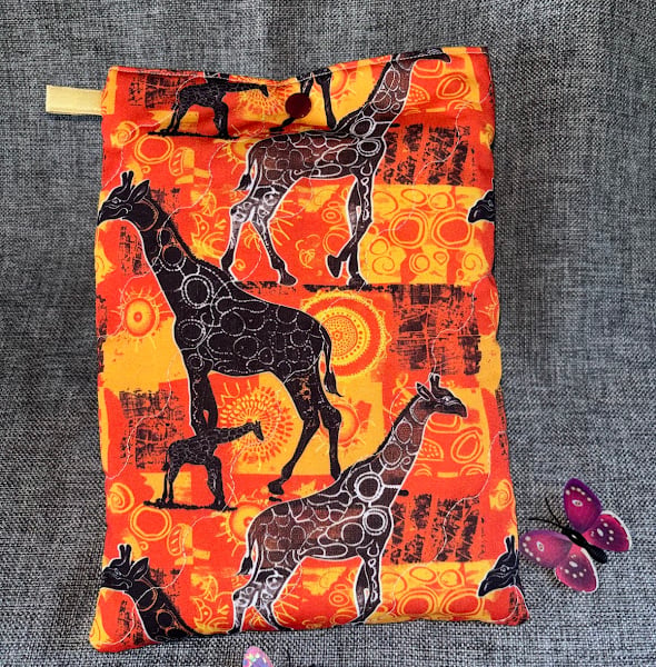 Book Sleeve, Cover, Pouch Giraffes Style material  