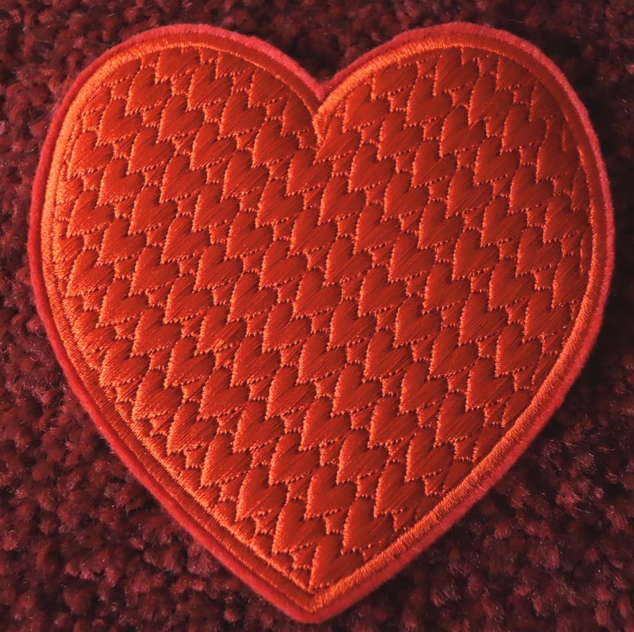 Beautiful Machine Embroidered Valentine Heart Coaster