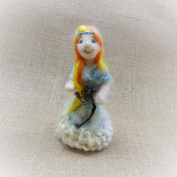 Blue Maiden Figurine, Small Figurine, Snow Princess, Blue Princess, Water Nymph,