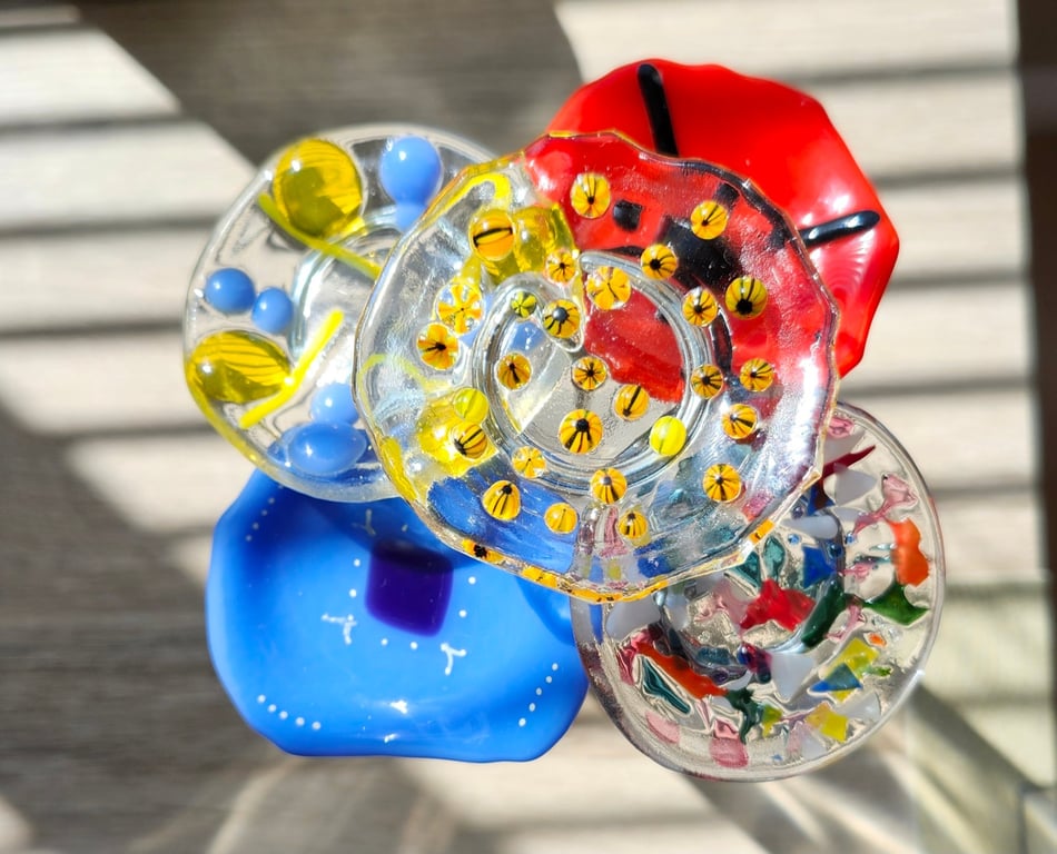 Fused Glass Bee Cup