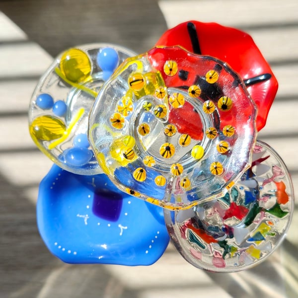 Fused Glass Bee Cup