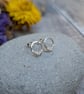 Sterling Silver Circle Stud Earrings with Four Silver Loops - JBJ3014 - Image 2