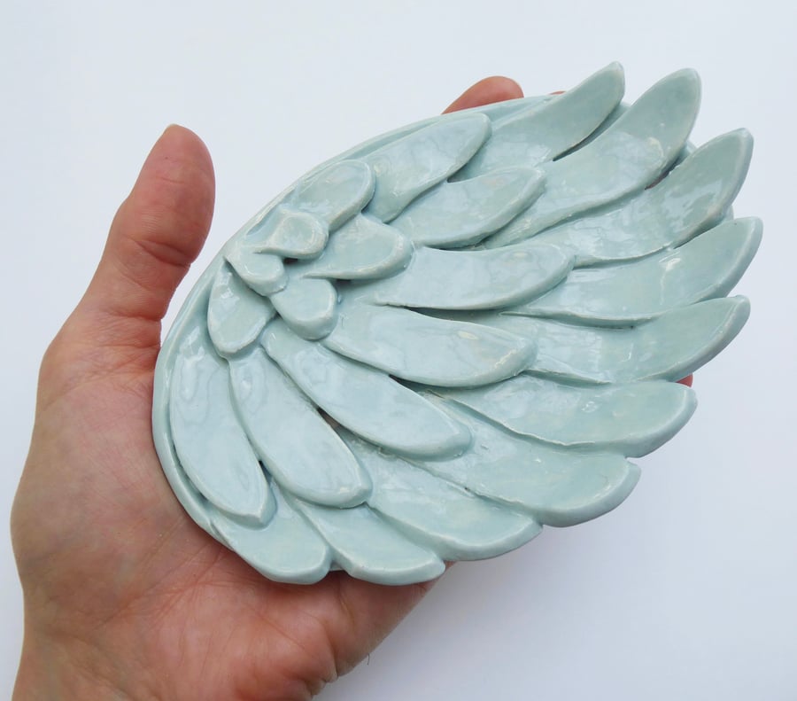 Handmade Ceramic Wing Shape Ornamental Dish