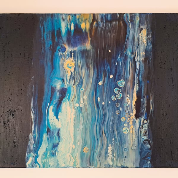 Original Abstract Art - Mixed Media - "The Waterfall"