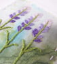 HAND EMBROIDERED GREETINGS CARD LAVENDER - Image 2