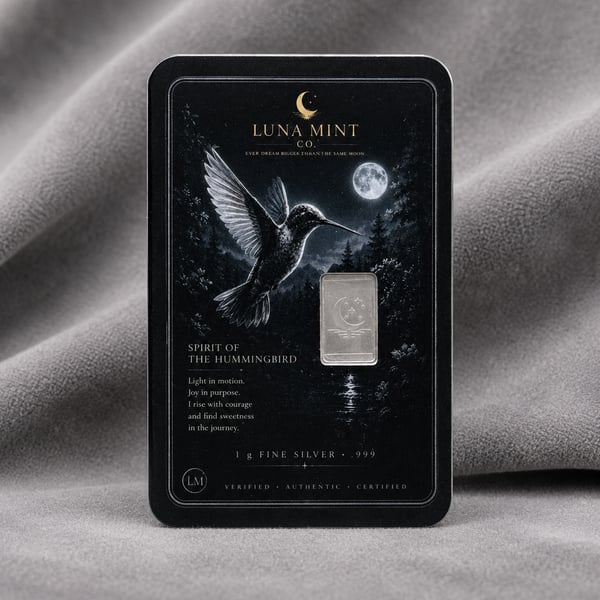 Luna Mint Spirit of the Hummingbird - 1g .999 Fine Silver Collectible Gift