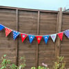 Jubilee Bunting Red White & Blue - 11 Flags with FREE P&P