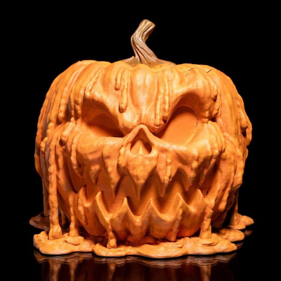 3D Printed Melting Pumpkin Candy Bowl - Halloween Decor